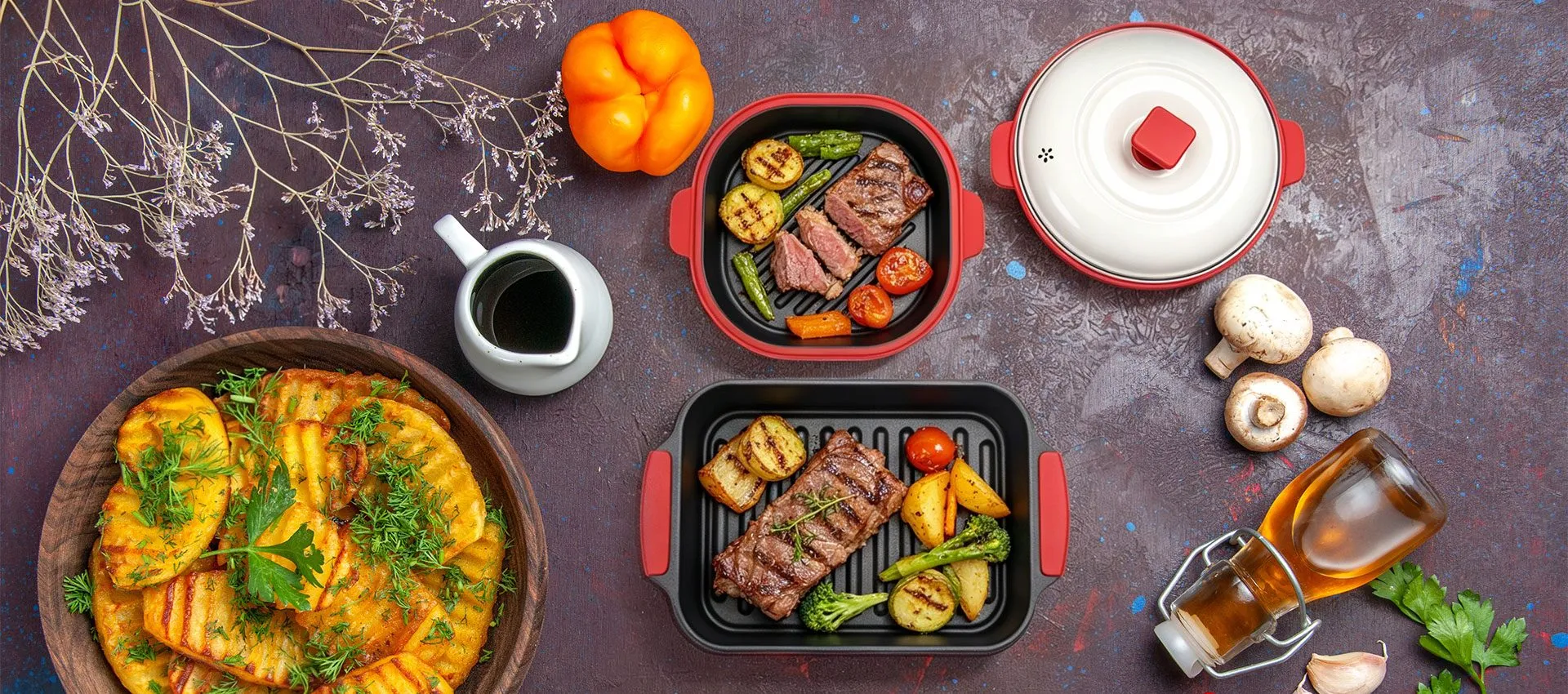 Megbízható kínai beszállító mikrohullámú sütő többedényes grillhez