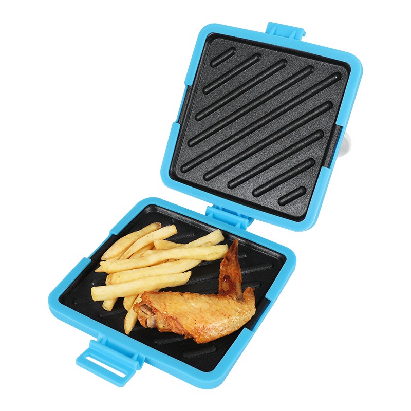 Microwave non-stick grill tray product overview showing full design