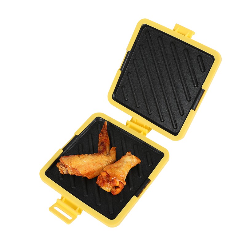 Microwave grill tray side view highlighting material and structure details