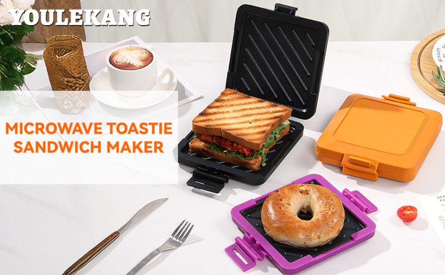 Microwave sandwich grill tray with aluminum heat-conductive plate for fast crispy toast