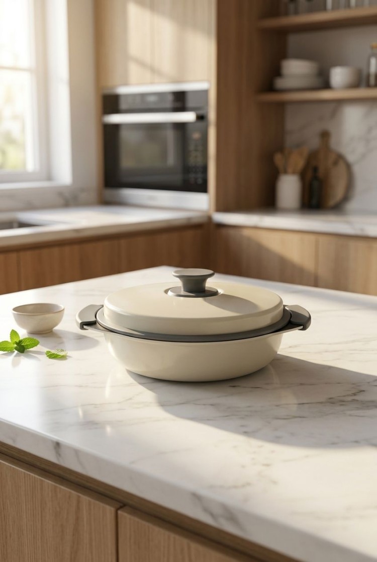 Thickened non-slip heat-insulating handle of food-grade silicone microwave grill