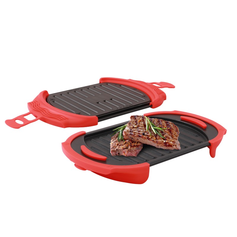 Négyzet alakú mikrohullámú kenyérpirító grilltálca