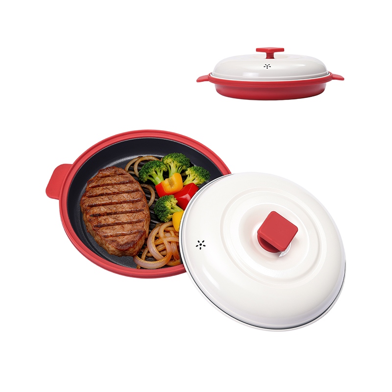 Hőmérséklet-szabályozható mikrohullámú grill többedényes